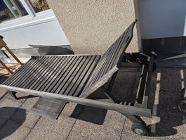 Gartenliege Holz verstellbar