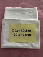 2 Leintuch weiss, 120x177cm, weiss, sauber Zustand gut