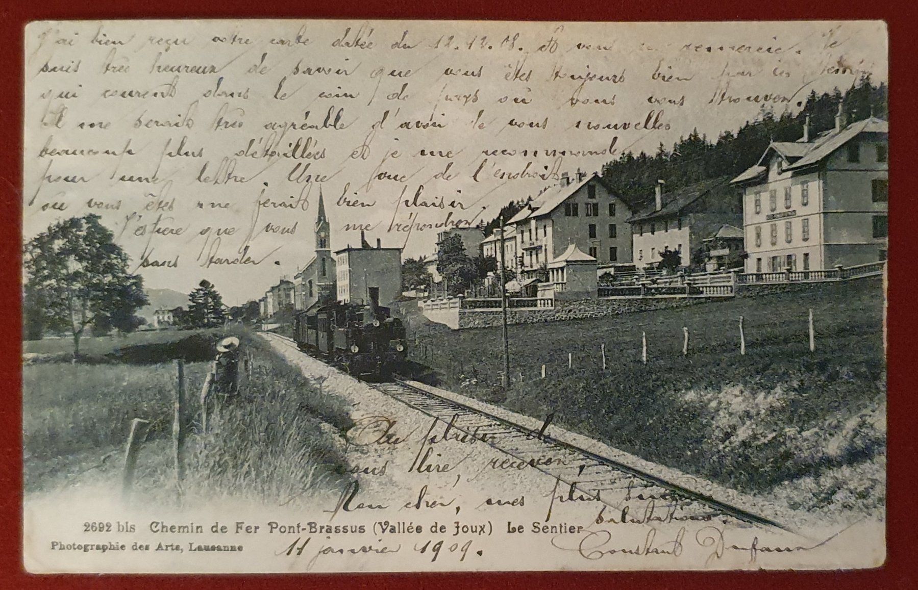 Cartoline postali: Le Sentier 1909 – Usato da Kreuzlingen venduto da Rschweiz1