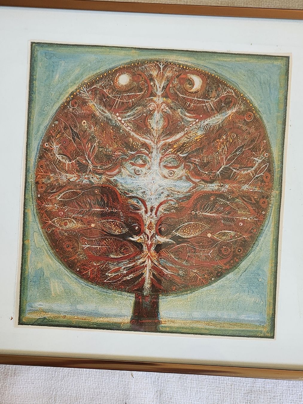 Foto & Immagini: Mystischer Lebensbaum – Kunstdruck gerahmt – Usato da Zürich venduto da BAENZERINO 1