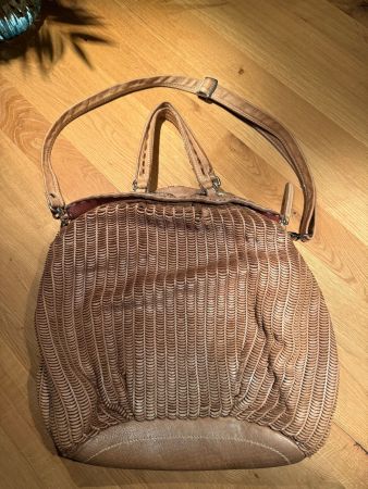 Handtasche Via California Milano Leder braun