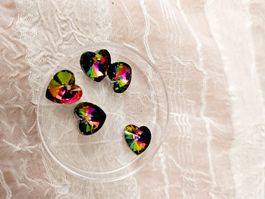 Glasherz 10mm 9 stück (nr13) die letzen