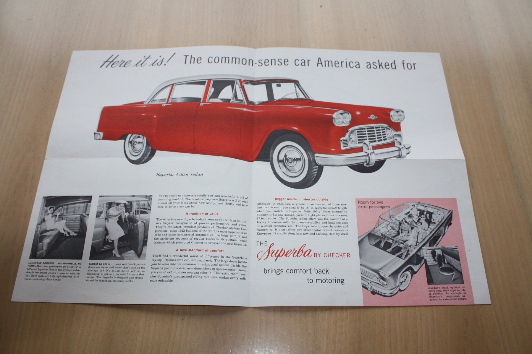 Dokumente: Original Checker Superba Prospekt 1960 – Gebraucht aus Wikon von erwin400 1