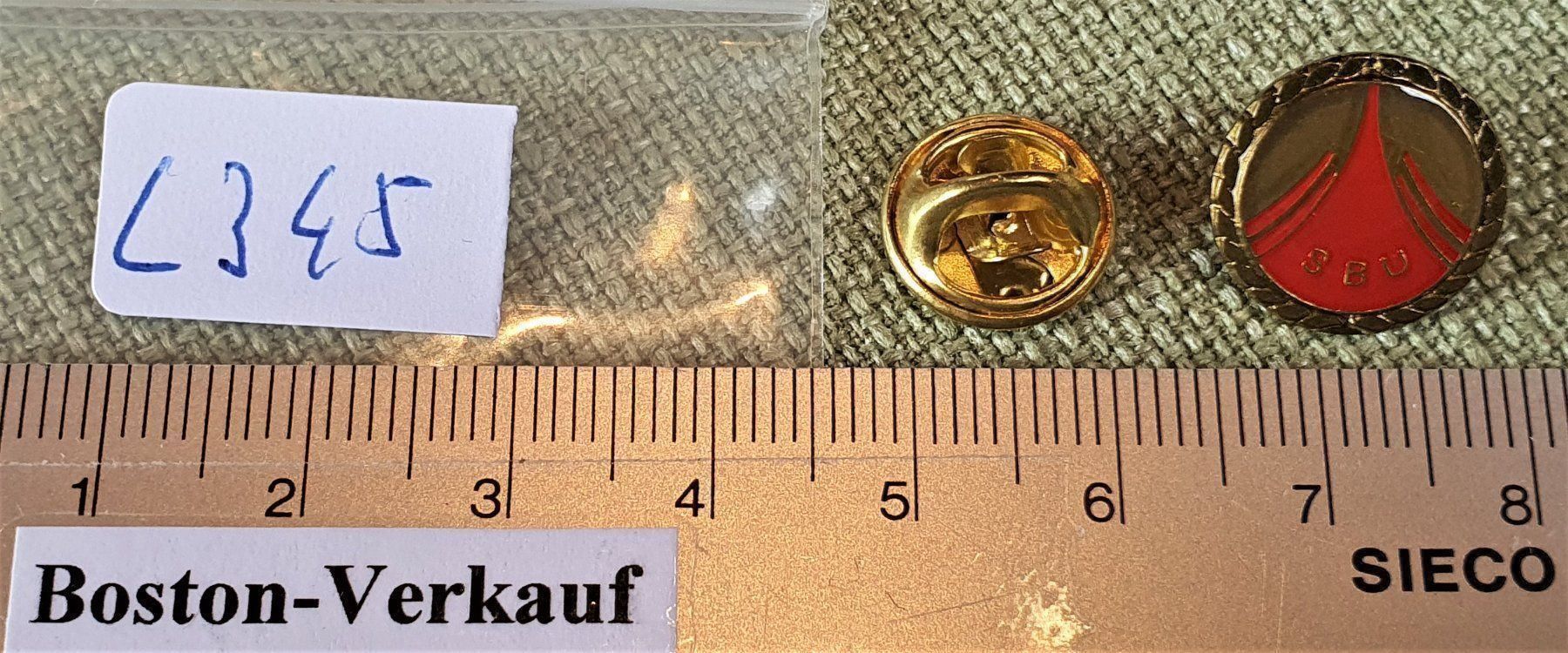 Carte collezionabili: C345  Pin SBU Schweizer Barkeeper Union? – Usato da Reinach BL venduto da Boston-Verkauf 3