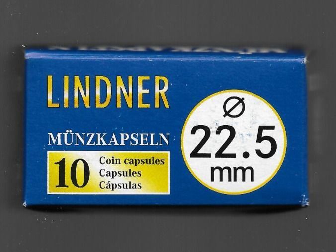 Accessori: Lindner 10er Pack Münzkapseln 22,5 mm – Nuovo e nell'imballaggio originale da Lichtensteig venduto da Mac_creative