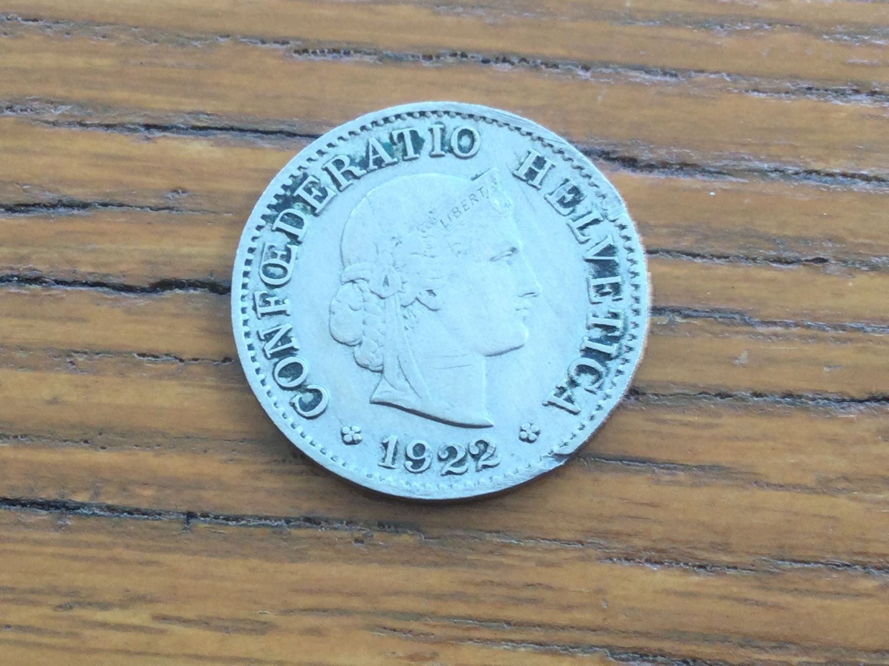Tutti le monete: 5Rp. 1922 – Usato da Riehen venduto da hansi999