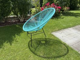 Türkiser Acapulco Stuhl - Sommerfeeling für Garten!