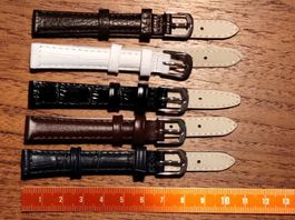 5 x 12mm Bracelet de montre en cuir