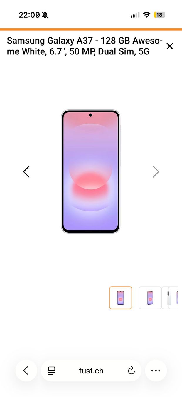 Samsung Portables: Completly New Unopened Samsung Galaxy A37 White – Neuf avec emballage d'origine à Kilchberg ZH par nic_k8lk 6