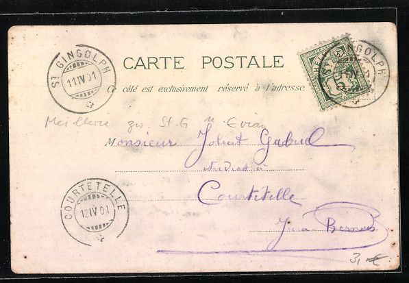 Cartes postales: Litho St. Gingolph /Lac Léman, Teilansi – D'occasion à Berlin par bartko-reher 1