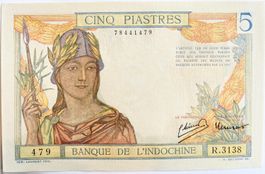 Indochine Française 5 Piastres (1946) - non circ./unz