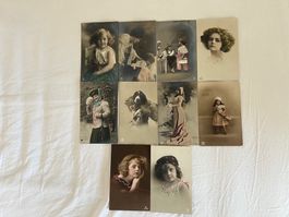 10 alte Ansichtskarten Kinder Jugendstil guter Zustand