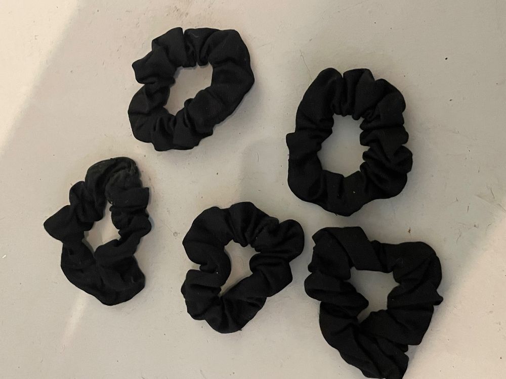 AUEAR Volumen-Haargummi – 2 Stück, Schwarz, 23 Cm Durchmesser, Aus Polyester