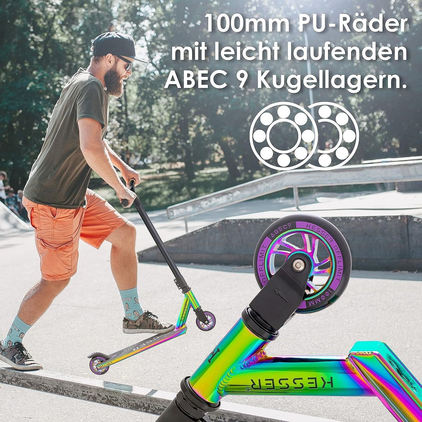 Giocattoli: KESSER Stunt Scooter rainbow – Nuovo e nell'imballaggio originale da Bottighofen venduto da zaap 5