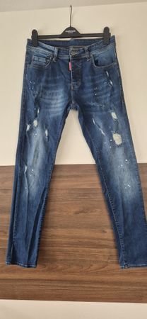 Dsquared2 Jeans blau mit Farbspritzern Grösse 46