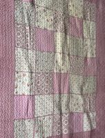 Patchwork Tagesdecke, rosa/weiss, Vintage Look, Top Zustand!