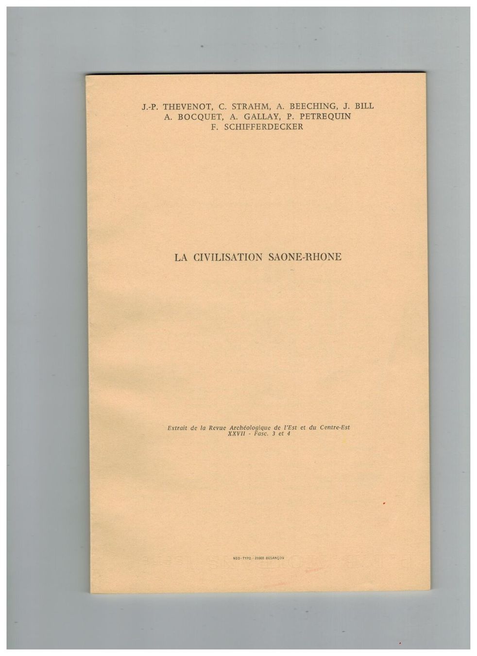 Bücher: Archäologie: Civilisation Saone-Rhone – Neu (gemäss Beschreibung) aus Biel-Benken BL von rud_yc8p
