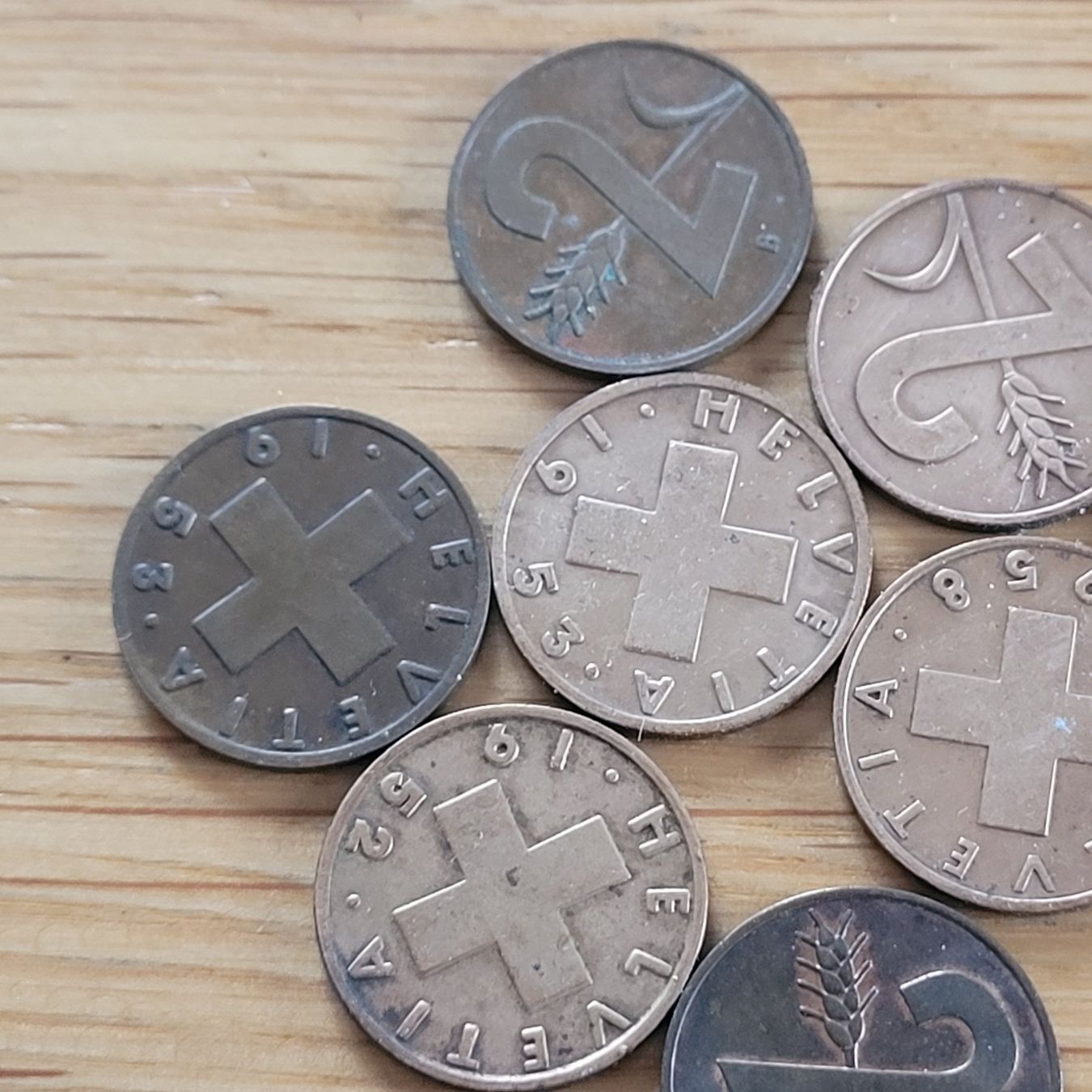 Alle Münzen: Lot De Pièces 2 Centime CH – Gebraucht aus Biel/Bienne von Destockweb 1