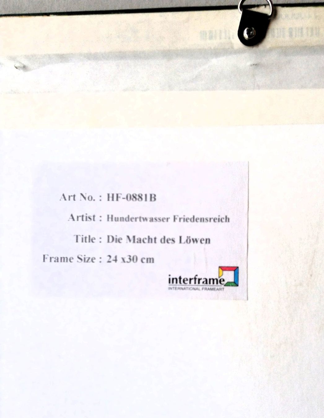 Poster & Bilder: Hundertwasser Friedensreich, Kunstdruck gerahmt – Gebraucht aus Alpnach Dorf von MZ001 4