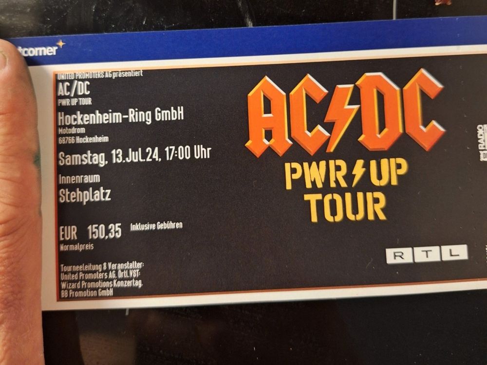 Billet concert ACDC Hockenheimring (Gebraucht) in Villariaz für CHF 190 ...