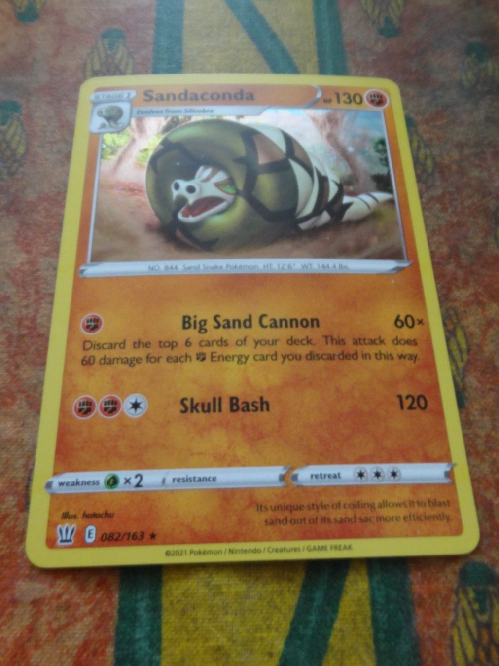 Pokémon Sammelbilder & Trading cards: POKEMON  Sandaconda  E  082/163  HP130  2021 – Gebraucht aus Romanel-sur-Lausanne von Swift13