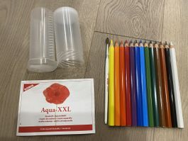 Neue Aqua-XXL Aquarellstifte von Gonis, 13 Stifte + Pinsel