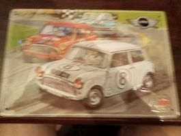 Blechschild 3D-RALLYE MINI COOPER