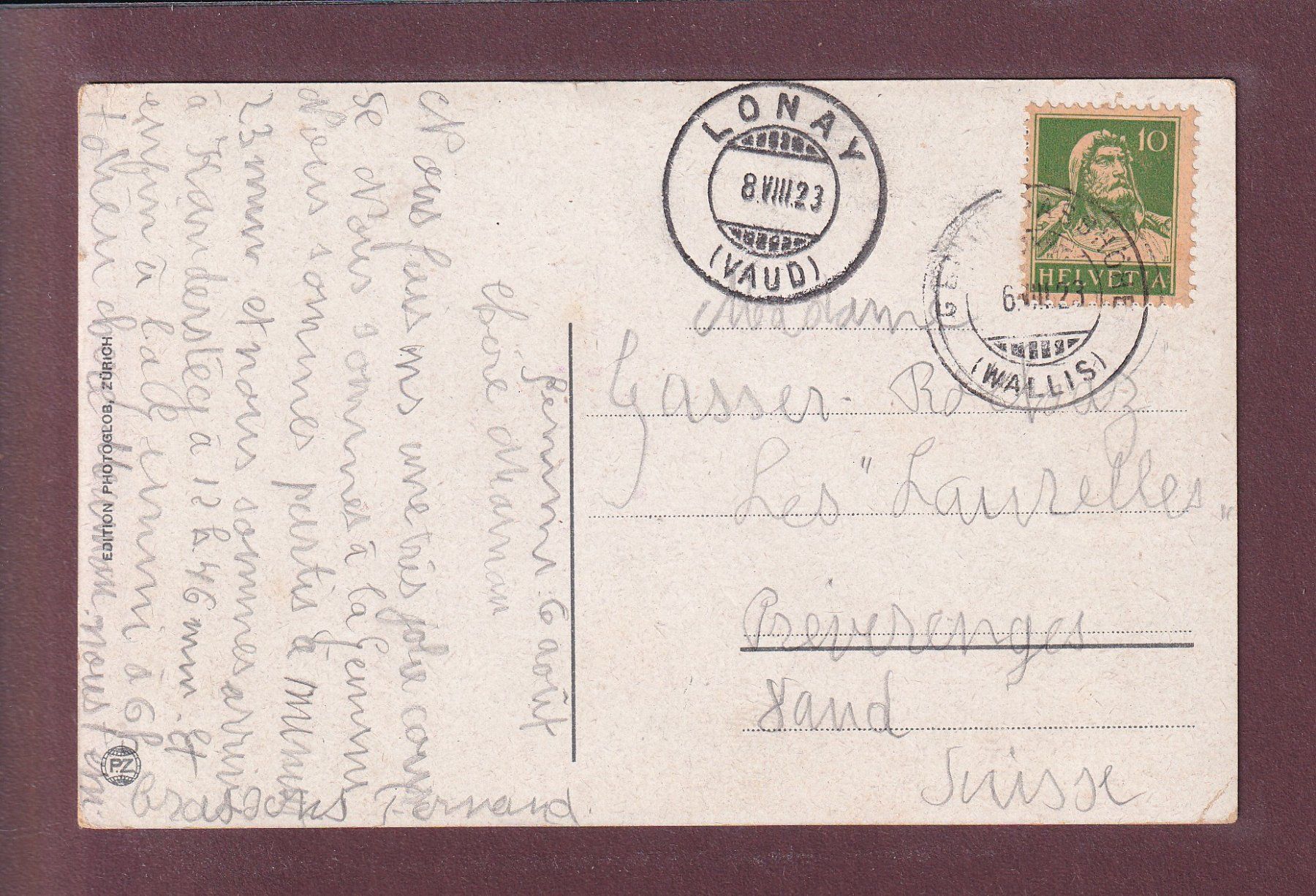 Cartes postales: GEMMI-PASS - Daubensee - 1923 – D'occasion à Pully par nicecards 1