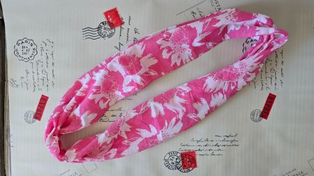 Loop-Schal Pink mit Sonnenblumen 🌻🧣 Aesthetic / Y2K