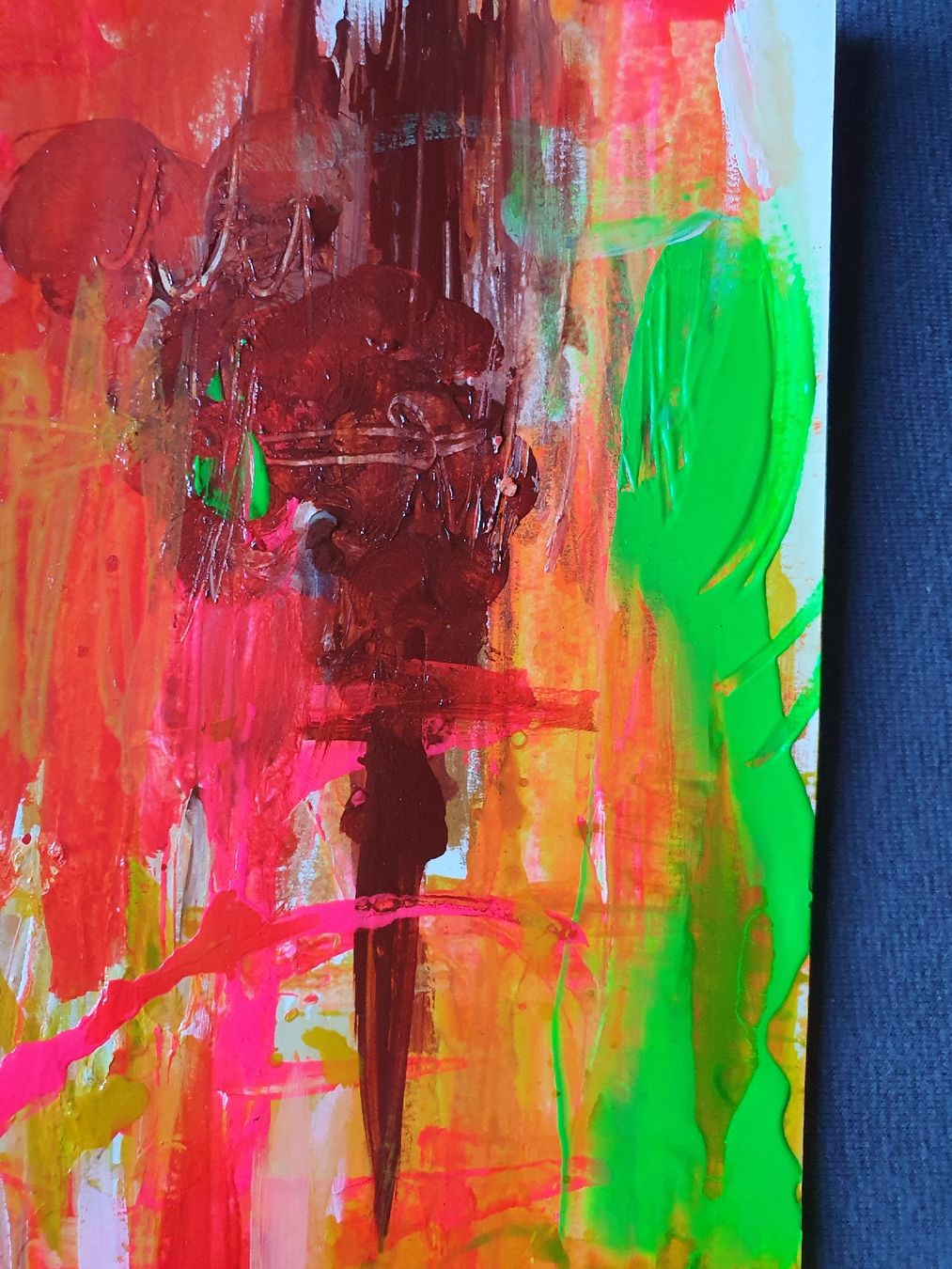 Dipinti: Abstraktes Bild Acryl auf Papier bunte Farben dynamisch – Nuovo (secondo la descrizione) da Wimmis venduto da hel_m26m 6