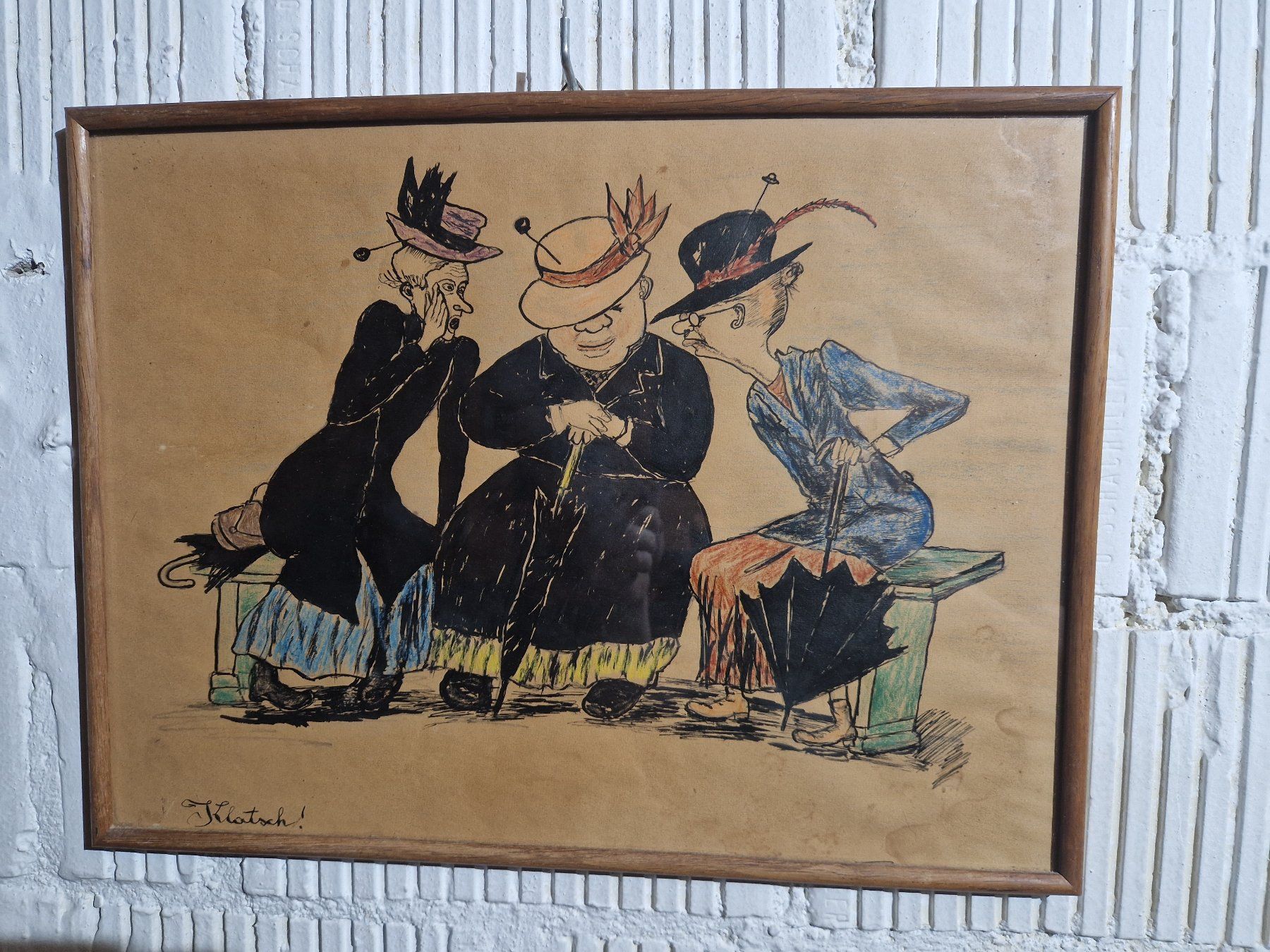 Gemälde: 2 Karikaturen – Gebraucht aus Seedorf BE von Stibutz 3