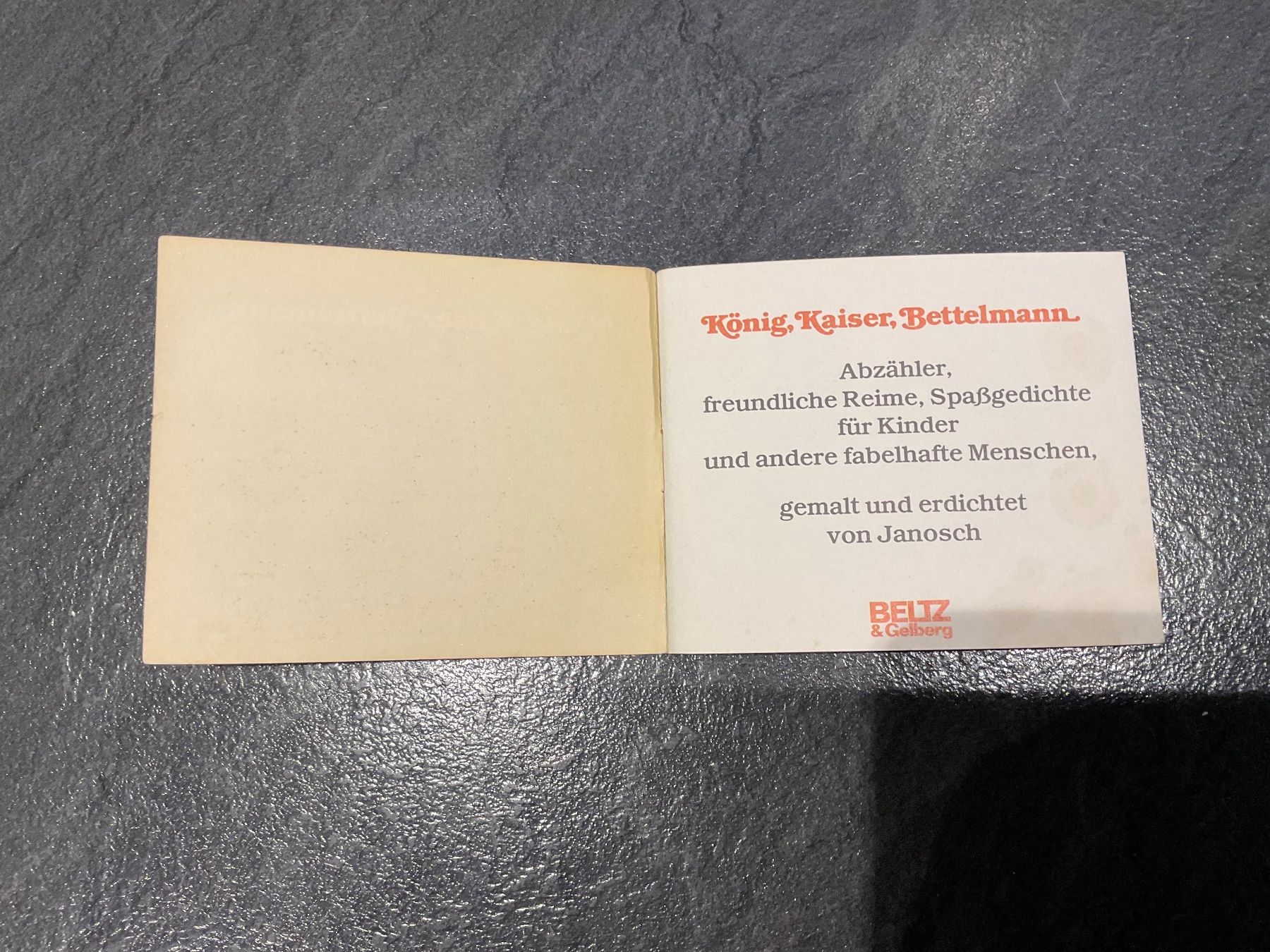 Bücher: Antik - Janosch - König Kaiser  Bettelmann 1979 kl.Büechli – Gebraucht aus Wetzikon ZH von Gerbera5 1