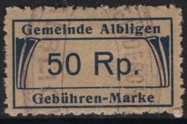 50 Rp. Fiskalmarke von ALBLIGEN