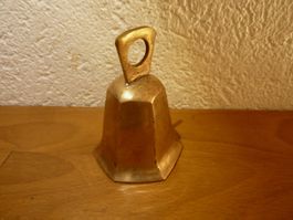 Antike Messing Tisch Handglocke heller schöner Klang