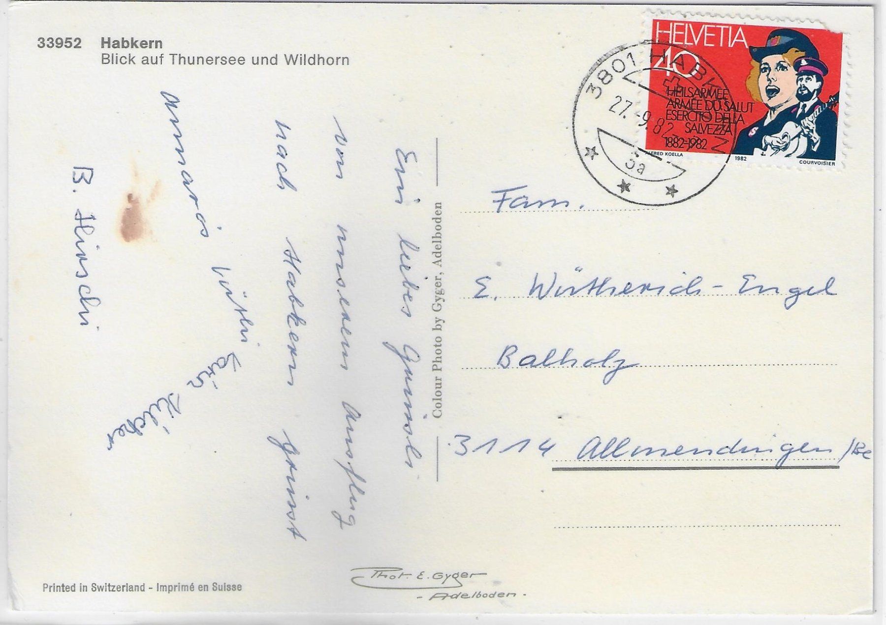 Cartoline postali: Habkern - Generalansicht – Usato da Ettingen venduto da Kartenplanet 1