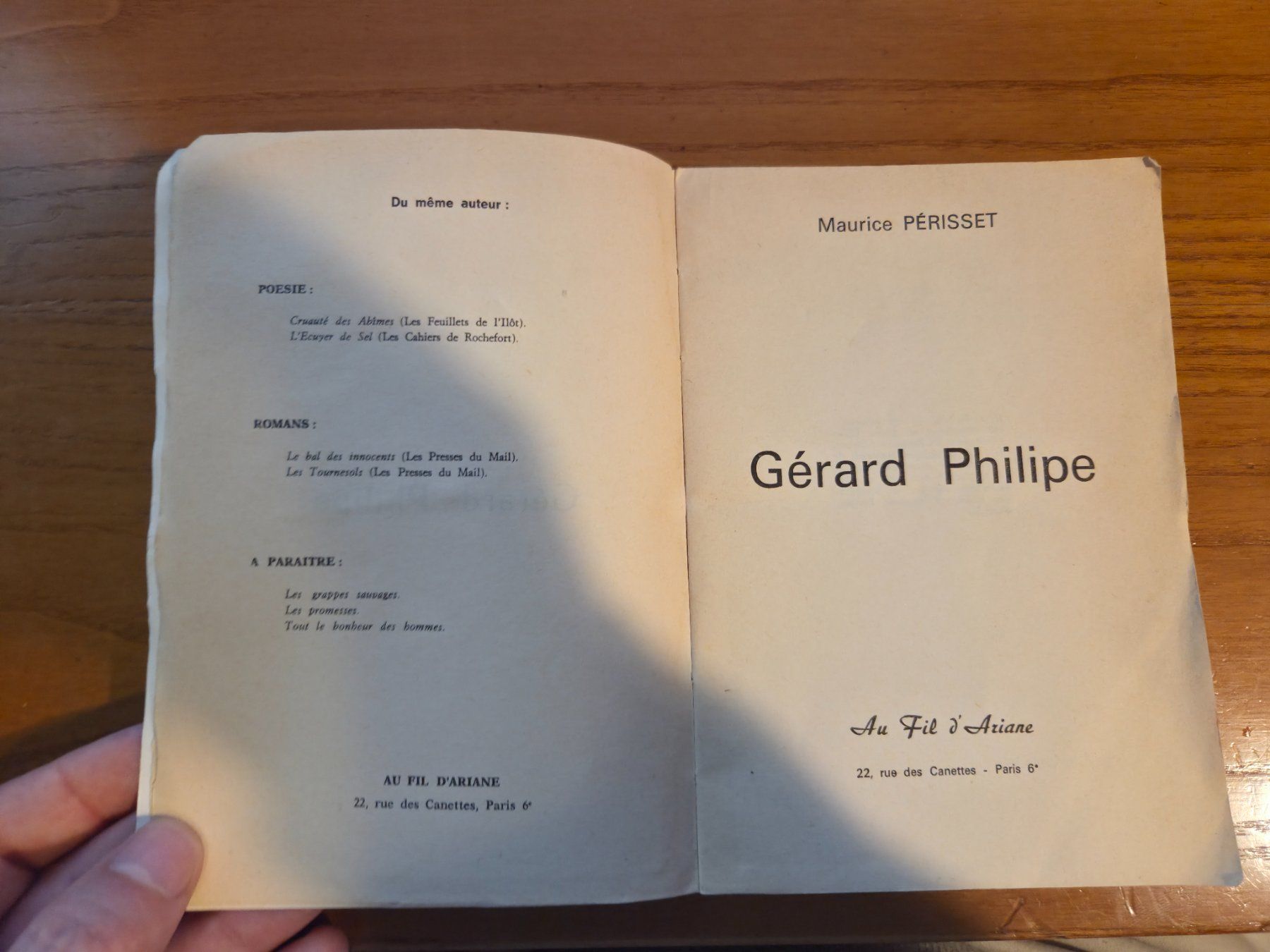 Libri: Gérard Philipe Maurice Périsset 1963 Original – Usato da Aldesago venduto da lusuardi 4