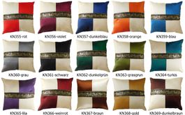Eleganter Thai Silk Kissenbezug kariert Elefanten handmade