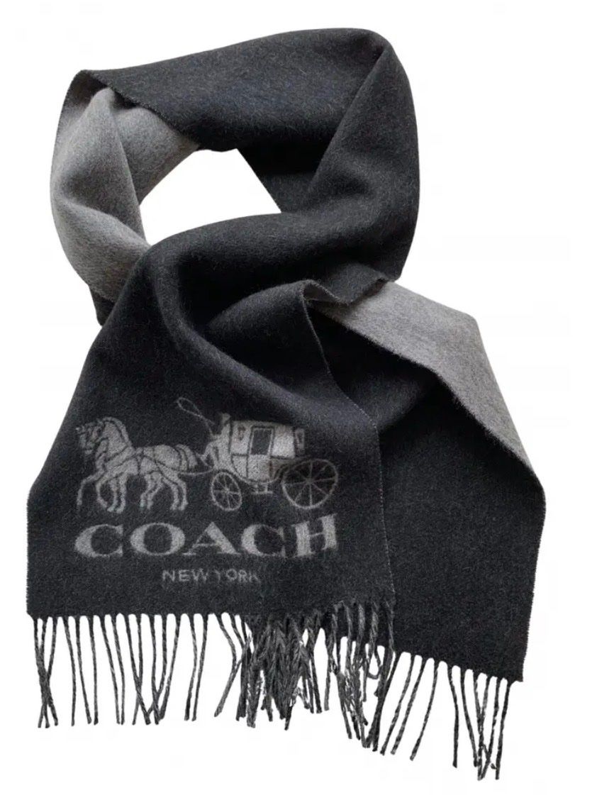 Coach Foulards, Tücher & Schals: New Coach 100% Kashmir double-face Schwarz/Grau – Neu und originalverpackt aus Zumikon von NG1979