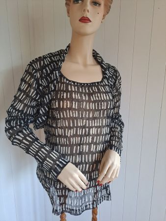 HINDAHL & SKUDELNY Twinset Bolero + Tanktop XL 44 Top mesh