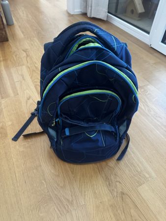 Satch Schulrucksack blau mit Motiv guter Zustand