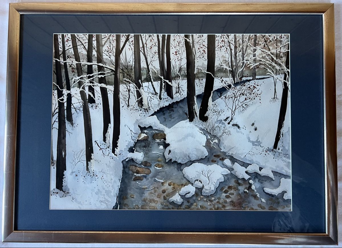 Tableaux: Winterlandschaft, Aquarell – Neuf (Voir description) à Malters par sab_zdz6