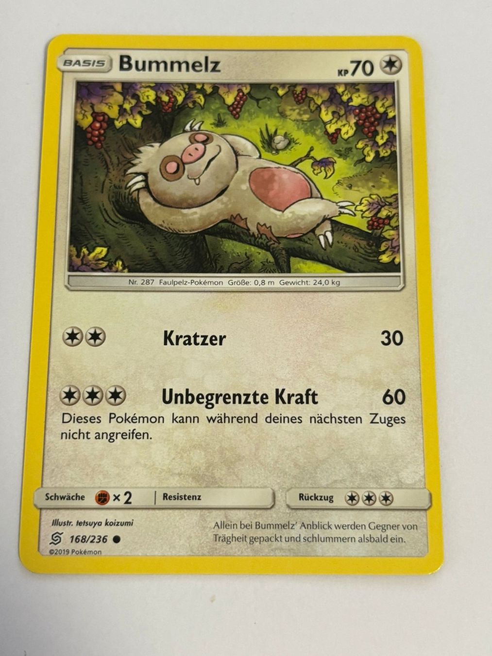 Pokémon Sammelbilder & Trading cards: Pokemon-Karte Bummelz 168/236 – Gebraucht aus Herisau von Seyashop1