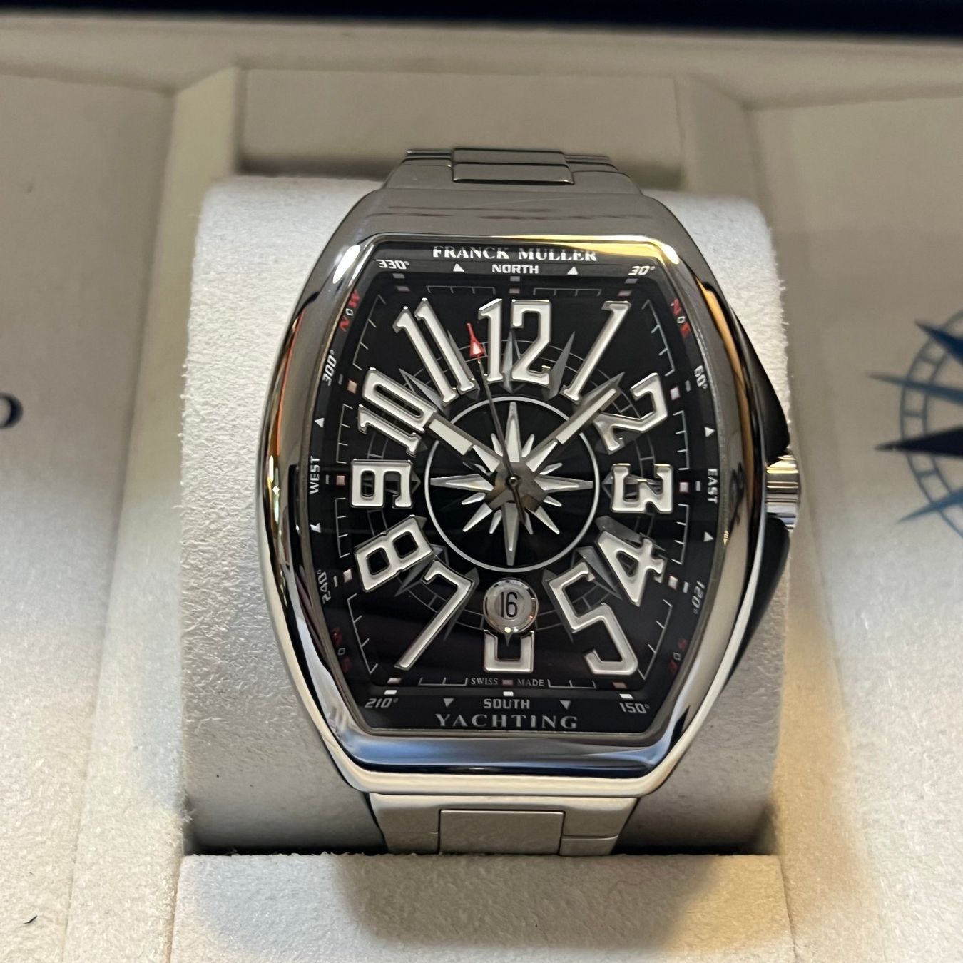 Franck Muller Montres: FLASH SALE Franck Muller Vanguard Yachting Full Set V45SCDT – D'occasion à Carouge GE par Watchaser