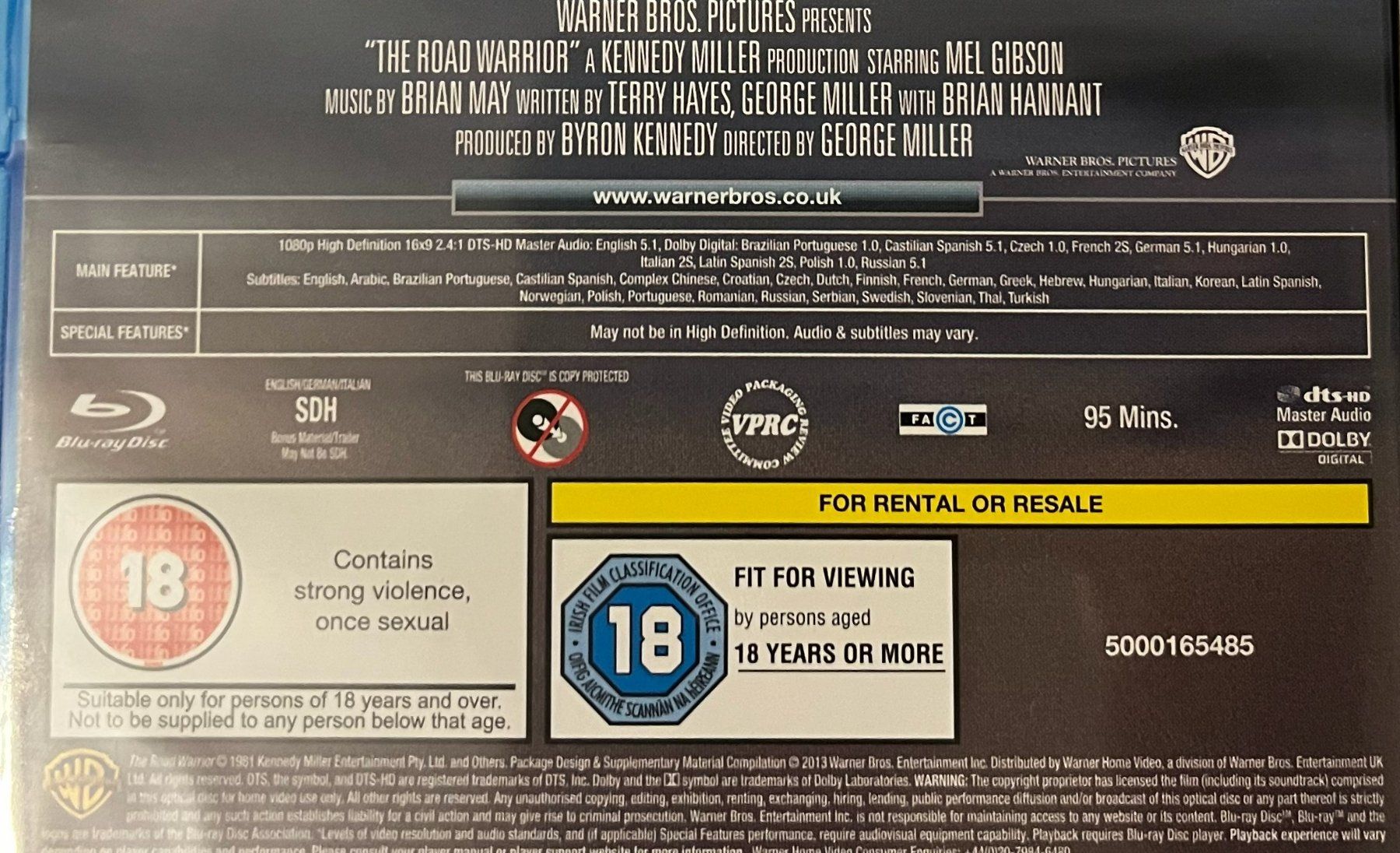 Tutti i DVDs: Mad Max Trilogy (1979-1985) Blu-Ray – Usato da Fahrweid venduto da pasta_555 5