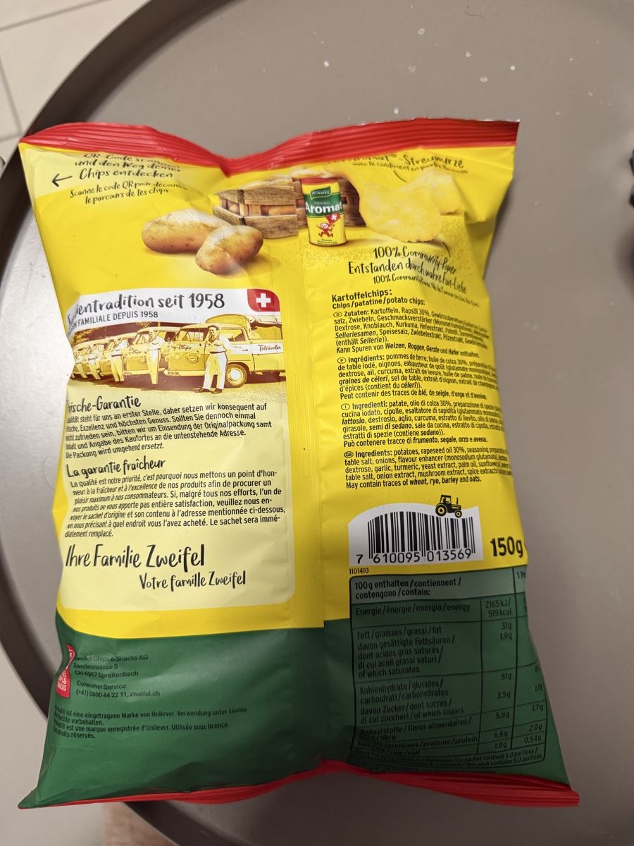 Zweifel Chips Aromat - Der Schweizer Klassiker! Neu! (Neu und ...