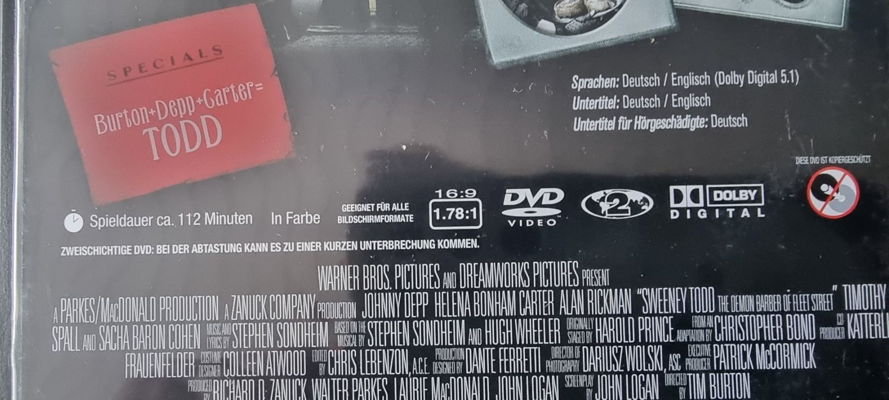 Tous les DVDs: DVD Sweeney Todd / Johnny Depp – D'occasion à Oetwil am See par fineli2 1