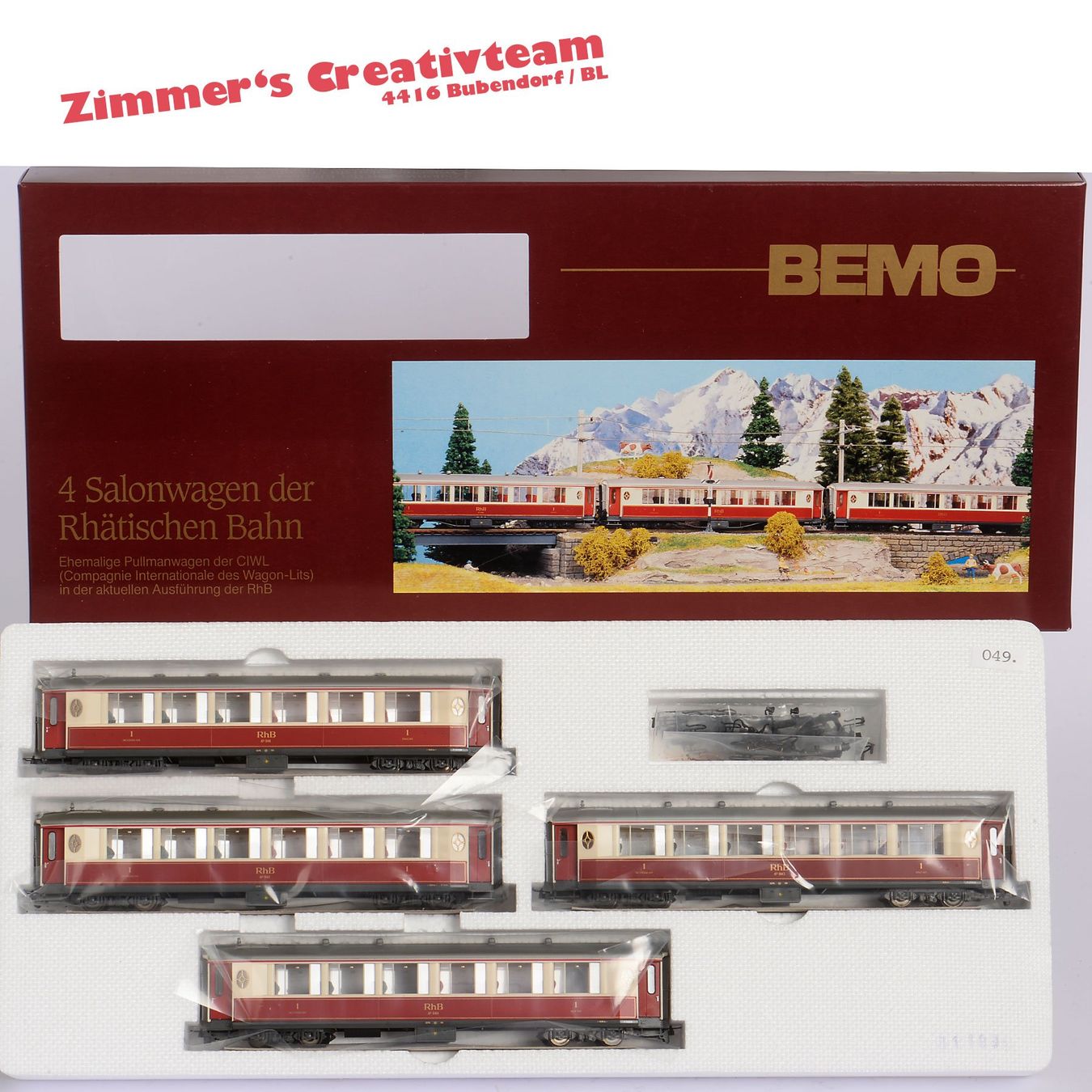 Bemo Modellini di ferrovie: BEMO RhB Salon Wagenpackung 7272 114, H0m – Usato da Bubendorf venduto da zimmers_creativteam