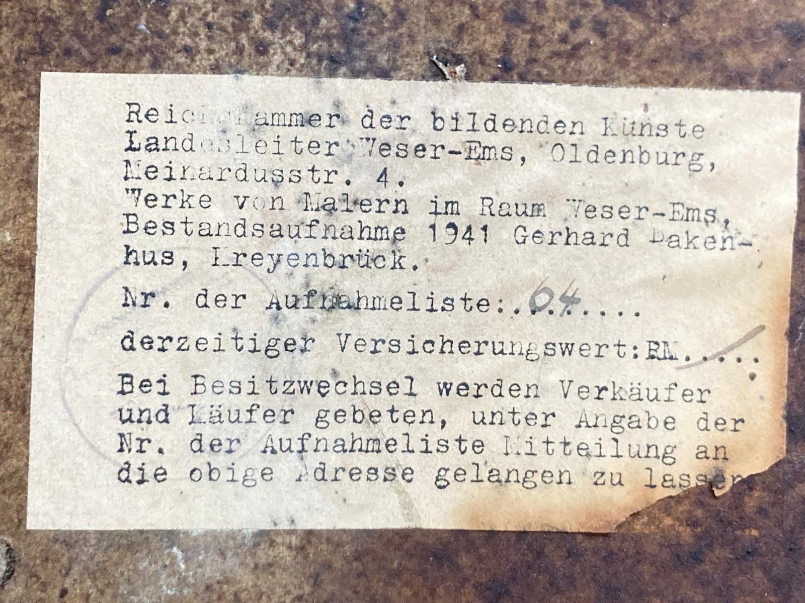 Gemälde: Ölgemälde Gerhard Bakenhus – Gebraucht aus Schwarzenbach SG von ernesto3.6 3