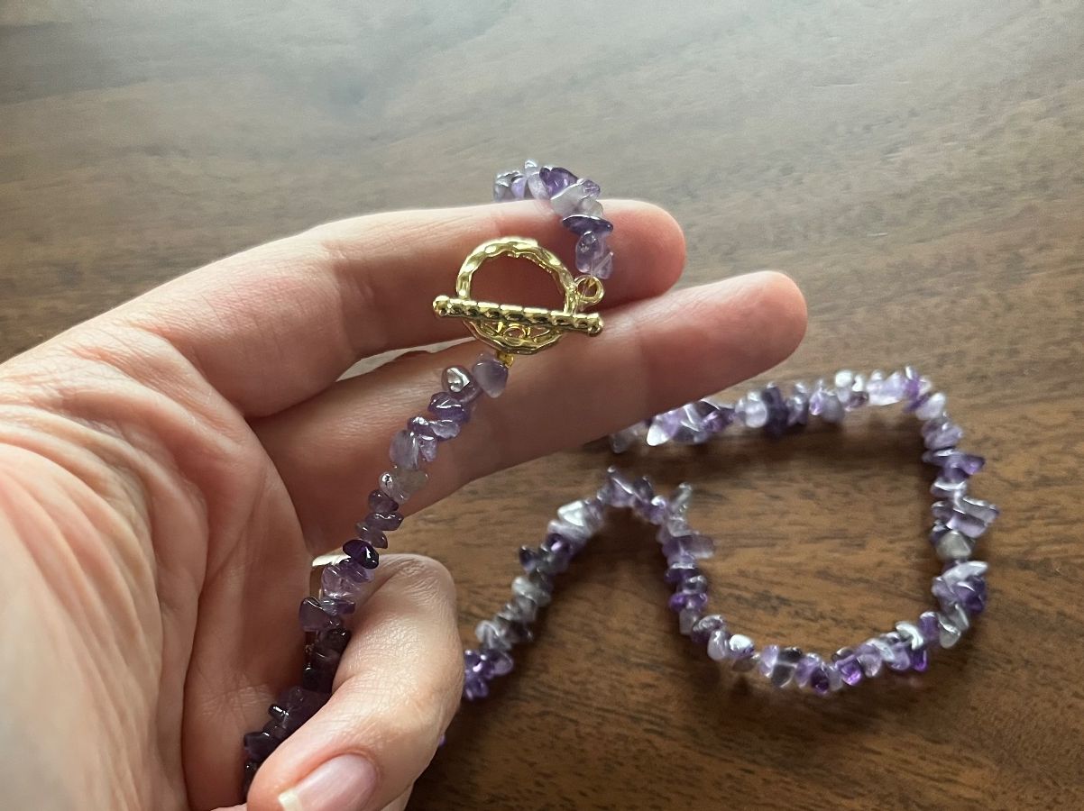 Catenine: Amethyst Splitter-Halskette, Edelstein-Kette – Nuovo (secondo la descrizione) da Gams venduto da Mariawicca 4