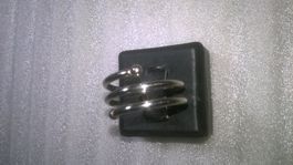 RING EDELSTHAL,,GLANZIG,,,SILBER FARBE